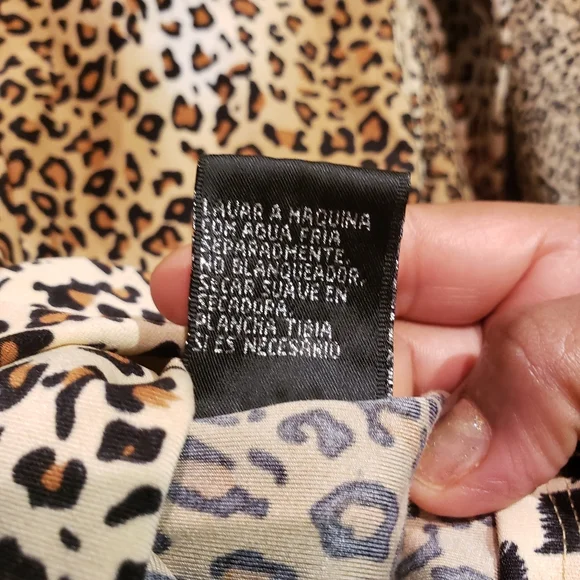 Essentials By Milano Animal Print Button Down Shirt - Picture 9 of 9